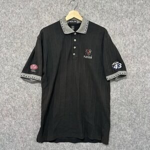 Vintage Jonathan‎ Corey Richard Petty #43 STP Racing Polo Shirt Black Sz Large